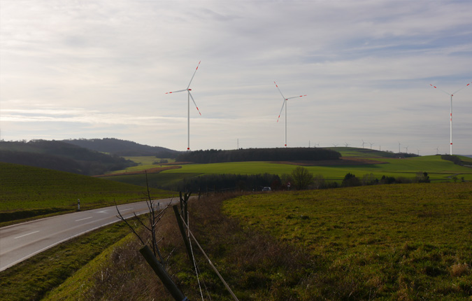 Visualisation of the wind farm Einöllen