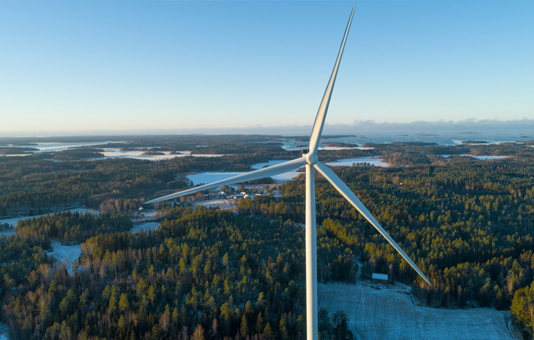 Windpark in Finnland