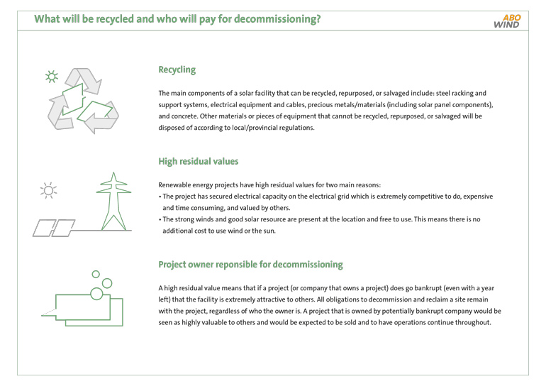 What will be recycled and who will pay for decommissioning?